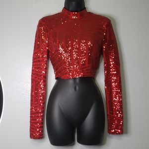 NWOT Sequins crop top